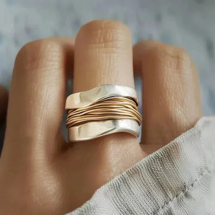 Anello Argento Dorato