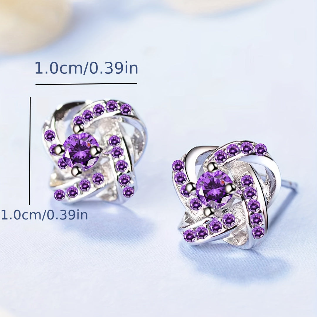 Orecchini Quadrifoglio Viola