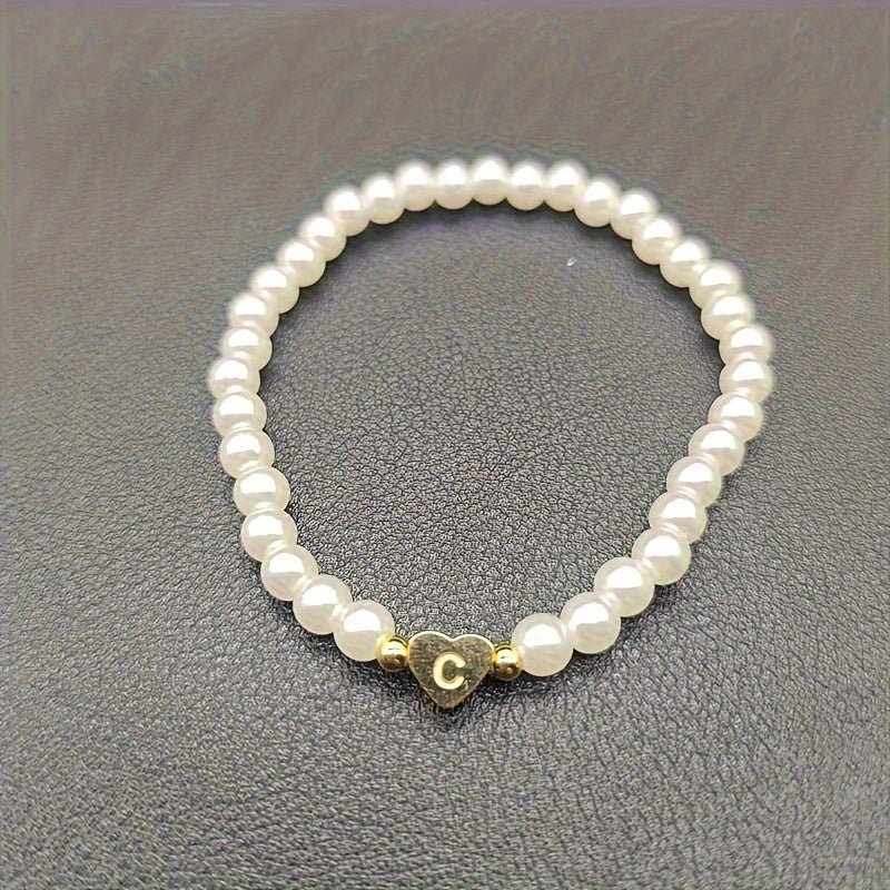 Bracciale Chic con Iniziale a Cuore (A–Z)