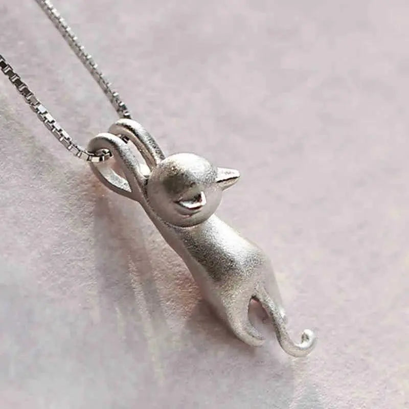 Collana Giocosa con Gattino in Argento 925