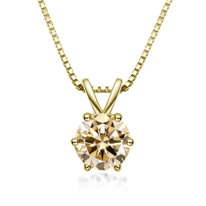 Collana Solitario Elegante con Moissanite