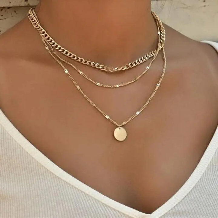 Collana Elegante Placcata in Oro e Argento