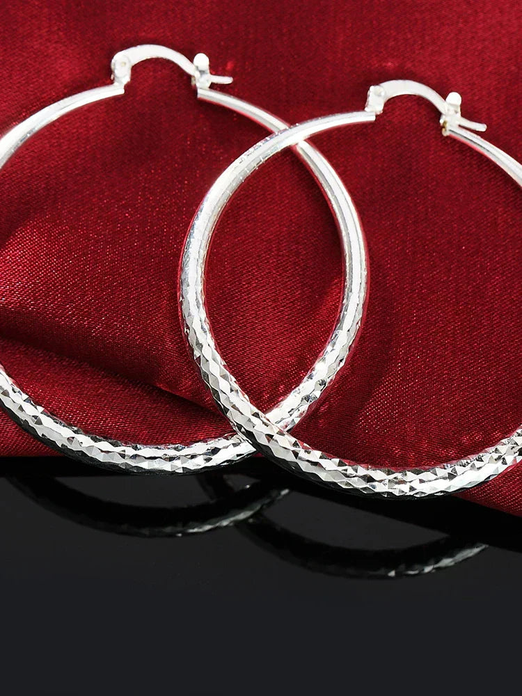 Orecchini a Cerchio in Argento Sterling