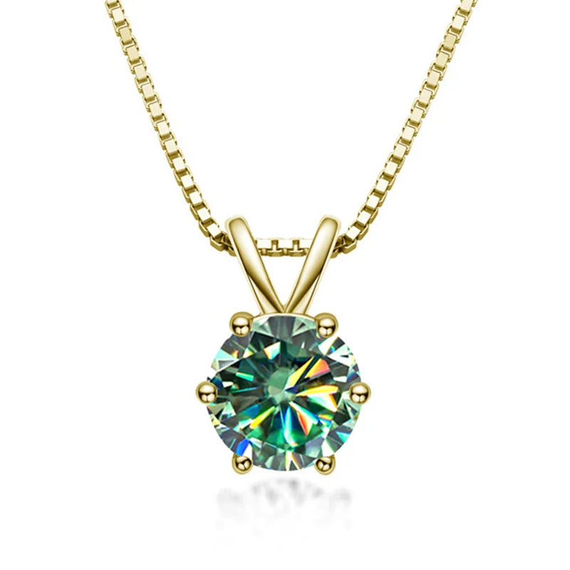 Collana Solitario Elegante con Moissanite