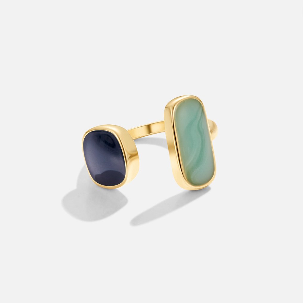 Anello Abbraccio Acquamarina