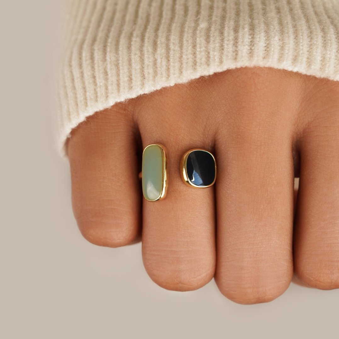 Anello Abbraccio Acquamarina
