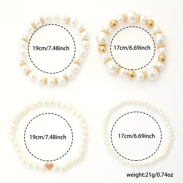 Set Bracciali Cuore & Perle