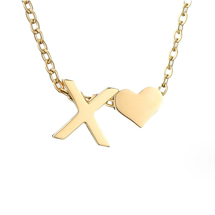 Collana Iniziale Senza Tempo con Ciondolo a Cuore