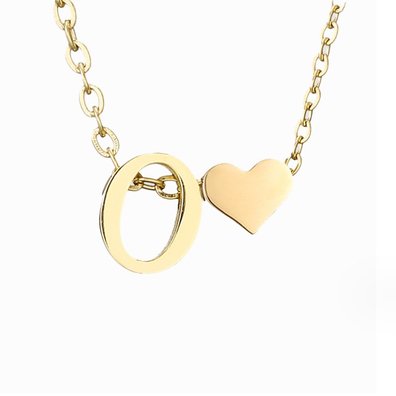 Collana Iniziale Senza Tempo con Ciondolo a Cuore