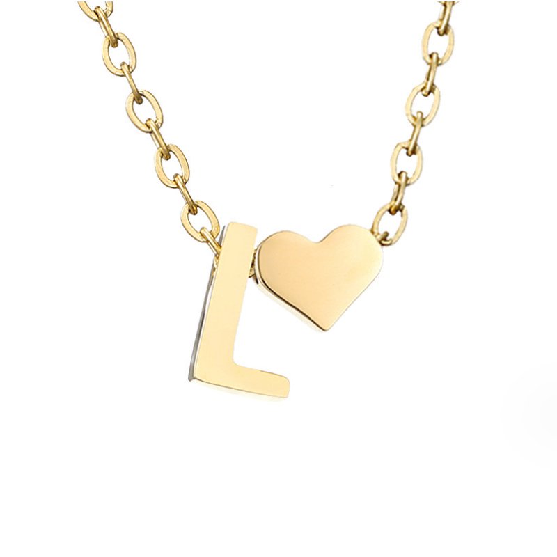 Collana Iniziale Senza Tempo con Ciondolo a Cuore