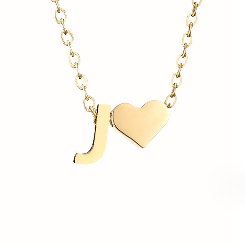 Collana Iniziale Senza Tempo con Ciondolo a Cuore