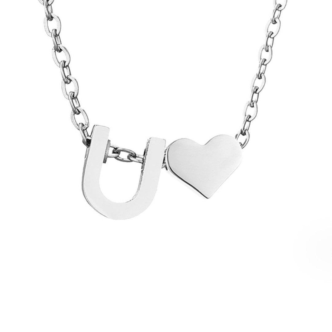 Collana Iniziale Senza Tempo con Ciondolo a Cuore