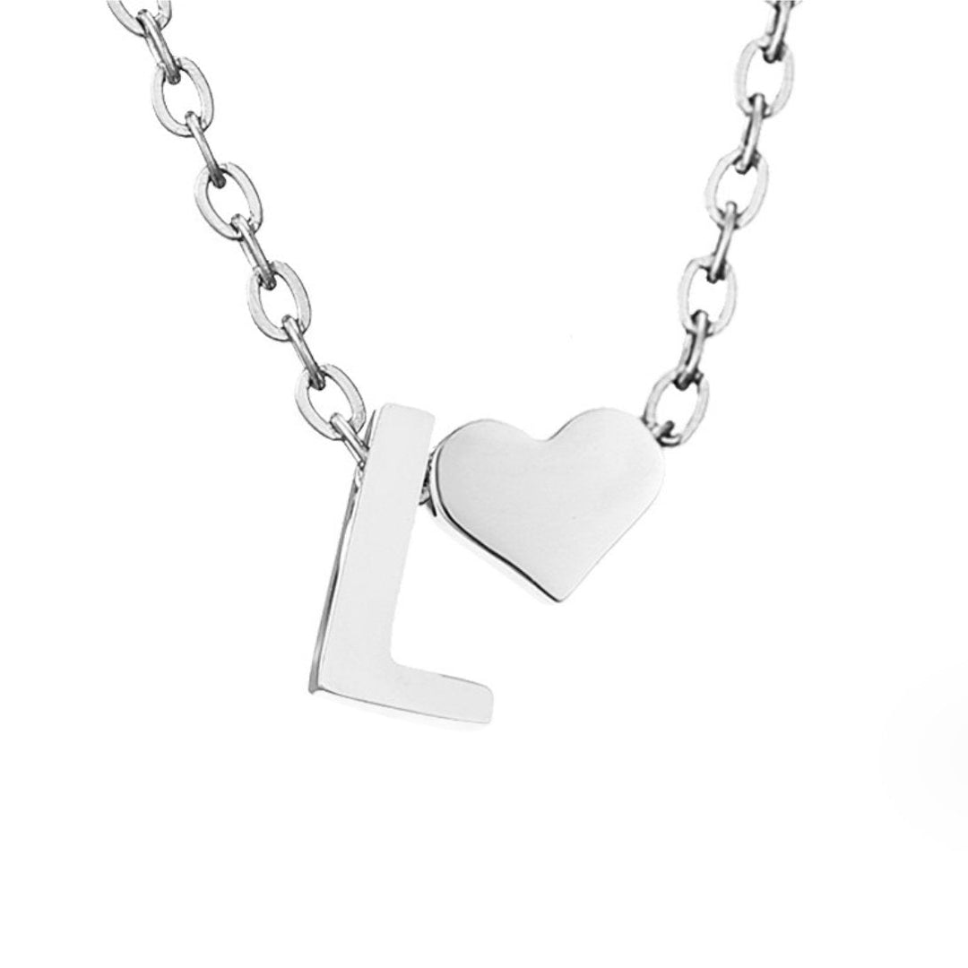 Collana Iniziale Senza Tempo con Ciondolo a Cuore