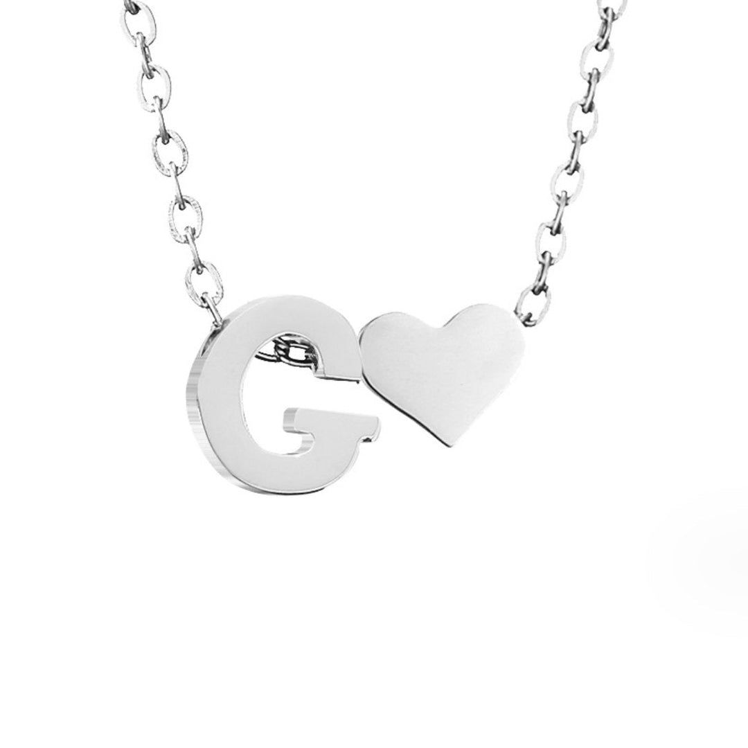 Collana Iniziale Senza Tempo con Ciondolo a Cuore