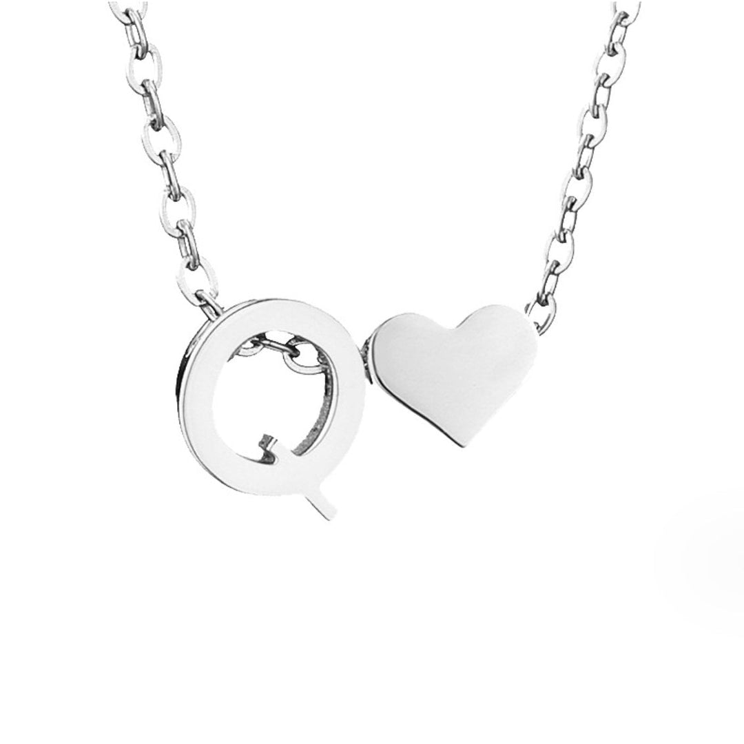 Collana Iniziale Senza Tempo con Ciondolo a Cuore