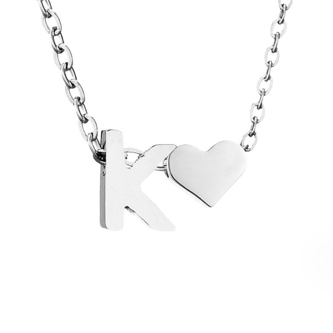Collana Iniziale Senza Tempo con Ciondolo a Cuore