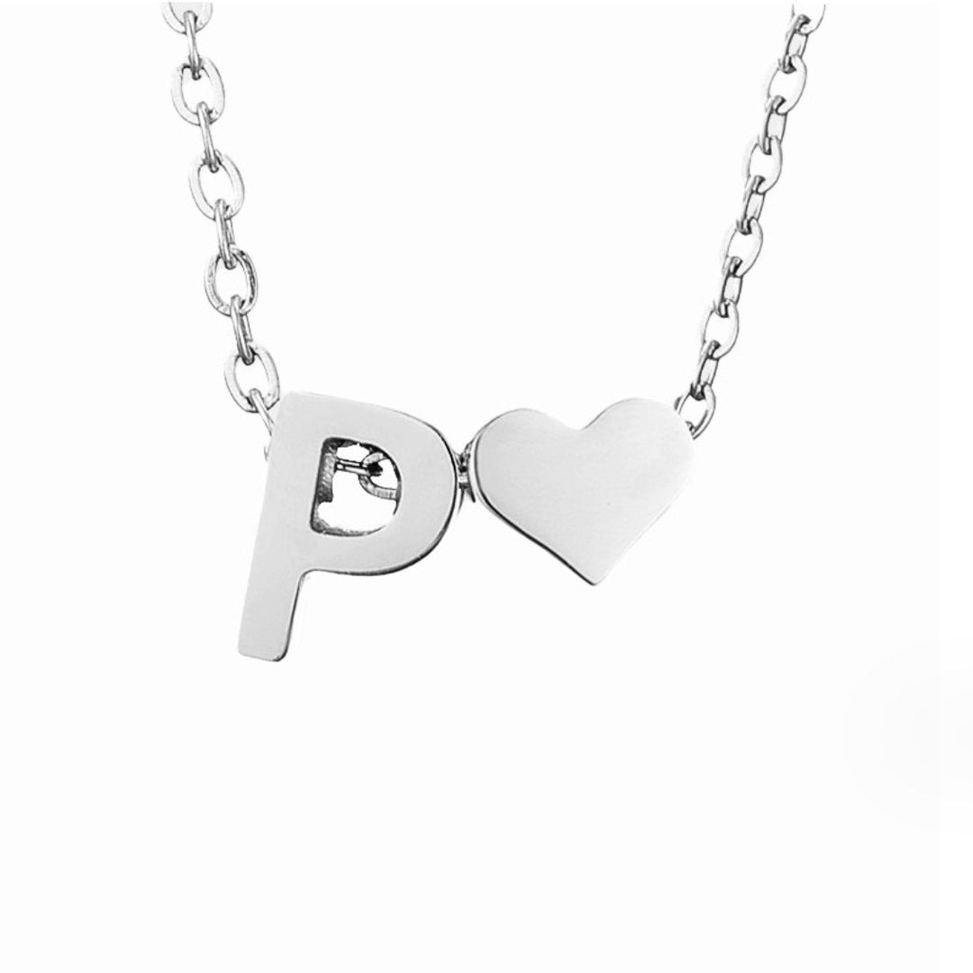 Collana Iniziale Senza Tempo con Ciondolo a Cuore