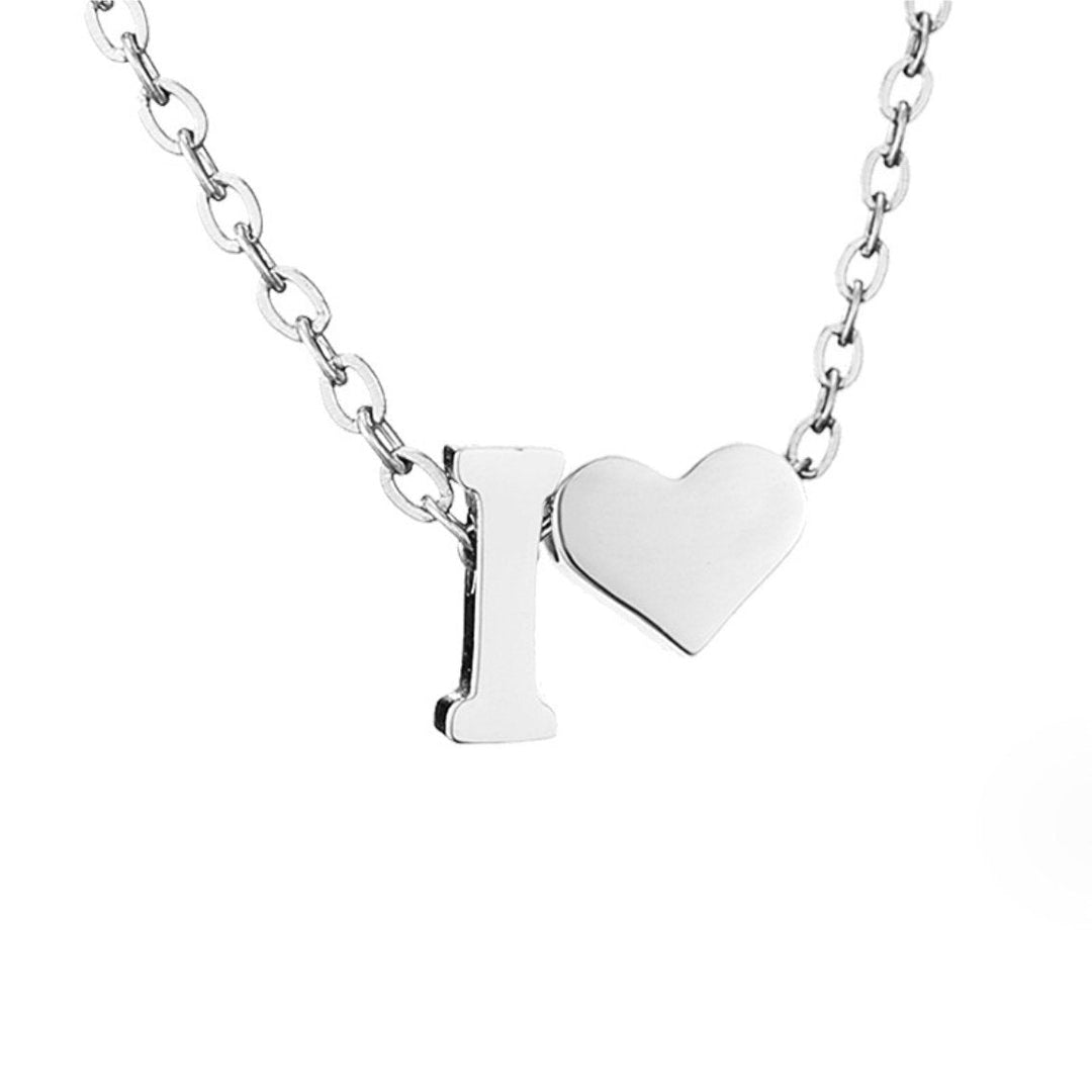 Collana Iniziale Senza Tempo con Ciondolo a Cuore