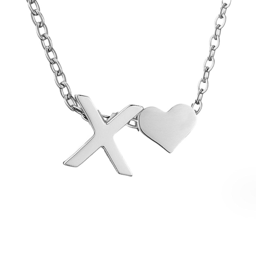 Collana Iniziale Senza Tempo con Ciondolo a Cuore