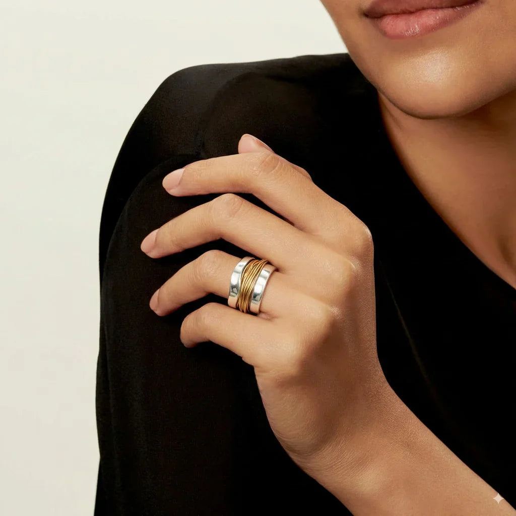 Anello Argento Dorato